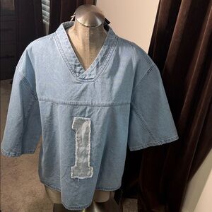 Boohoo Mens Blue Denim Shirt